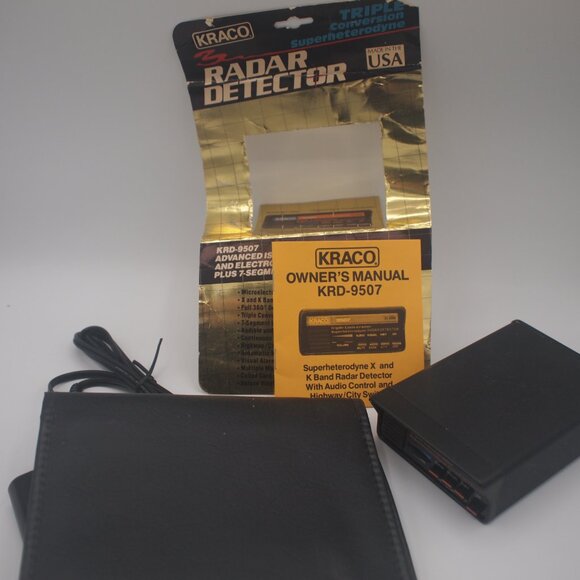 Vintage ￼Kraco Dual Superheterodyne Triple Conversion Radar Detector. KRD-9507 - Picture 4 of 4